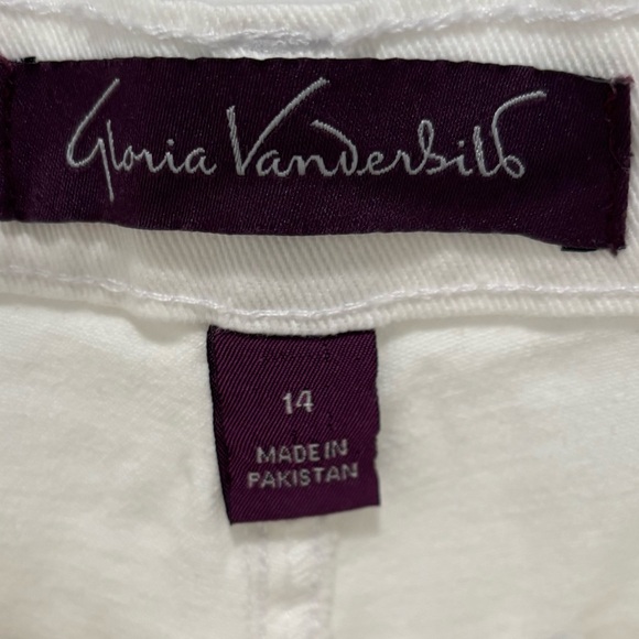 Gloria Vanderbilt Amanda White Denim Jeans Size 14 Short - Picture 2 of 9